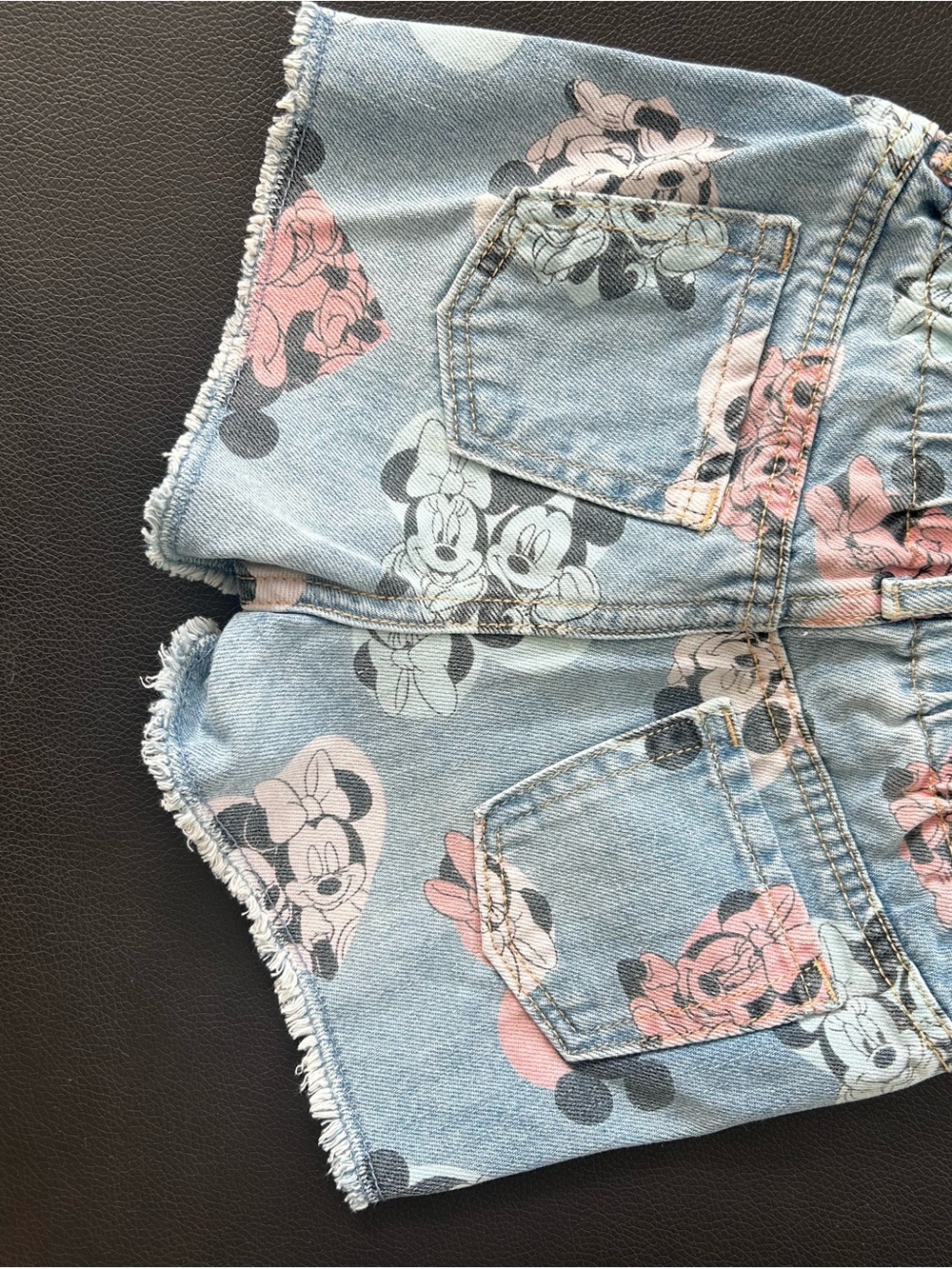 GAP Light Blue Denim Minnie Mouse Print Shorts